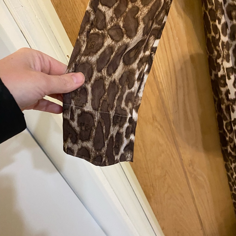 Zimmermann Leopard Print Long-Sleeve Maxi-Dress Size 1 Au/us 6 Missing Belt. - Picture 8 of 13